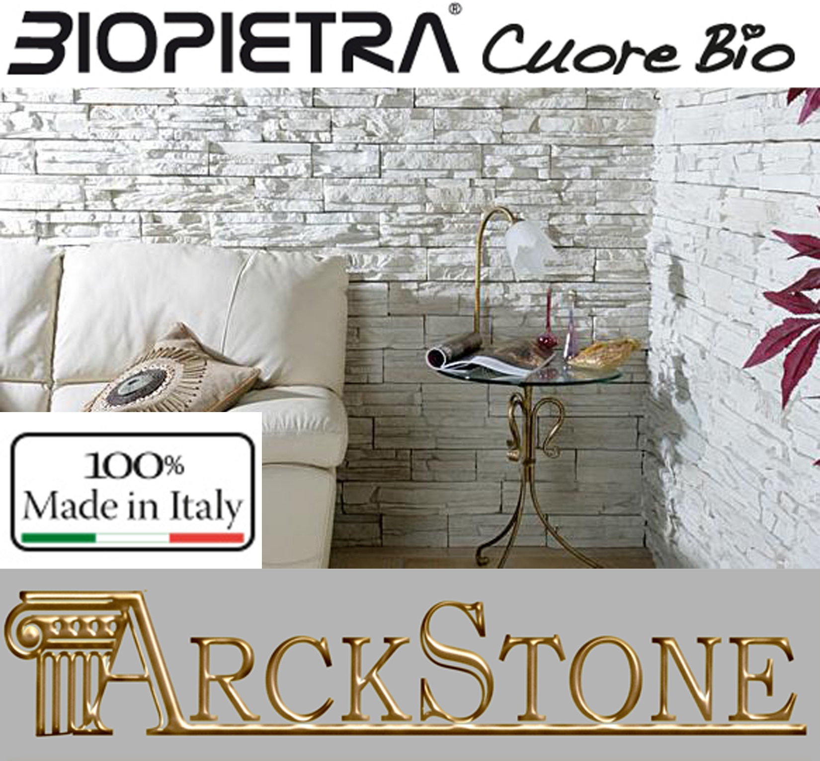 ARCKSTONE Rivestimento Pietra Ricomposta Kerma Biopietra Scaglia Carsica Arena
