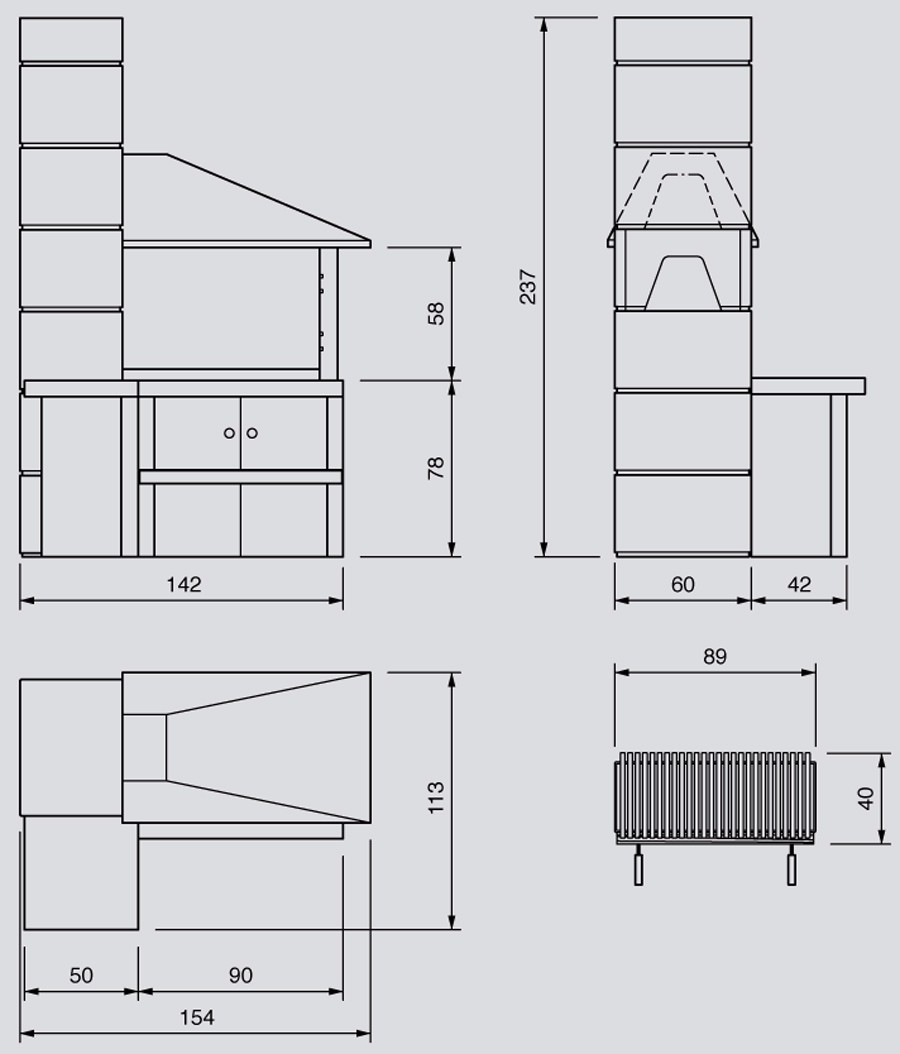 Altezza barbecue Altezza barbecue