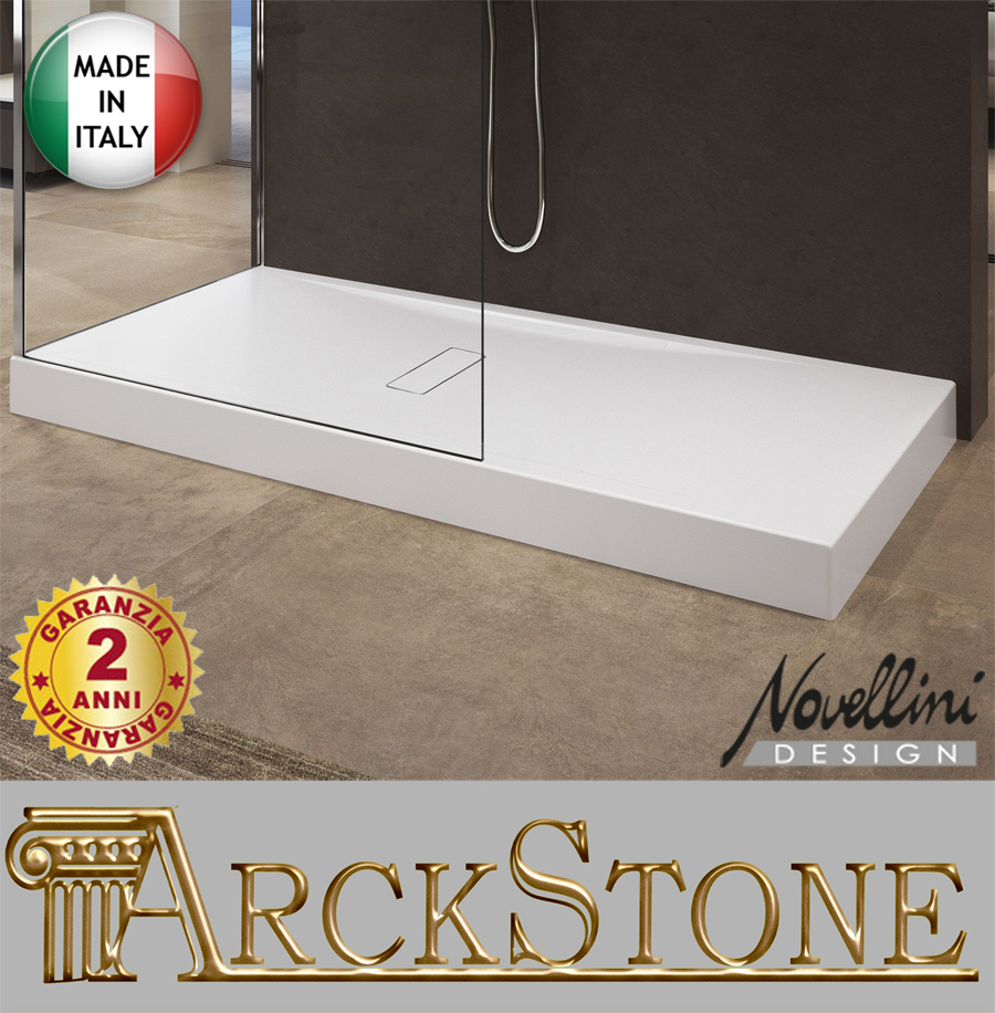 ARCKSTONE Piatto Doccia Acrilico Novellini Olympic Plus Bianco H4,5 120X100 cm